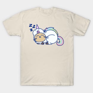 Sleepy Unicorn Cat T-Shirt